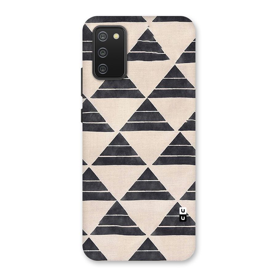Black Slant Triangles Back Case for Galaxy M02s