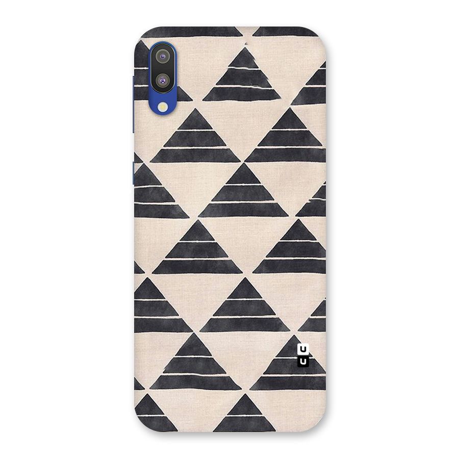 Black Slant Triangles Back Case for Galaxy M10