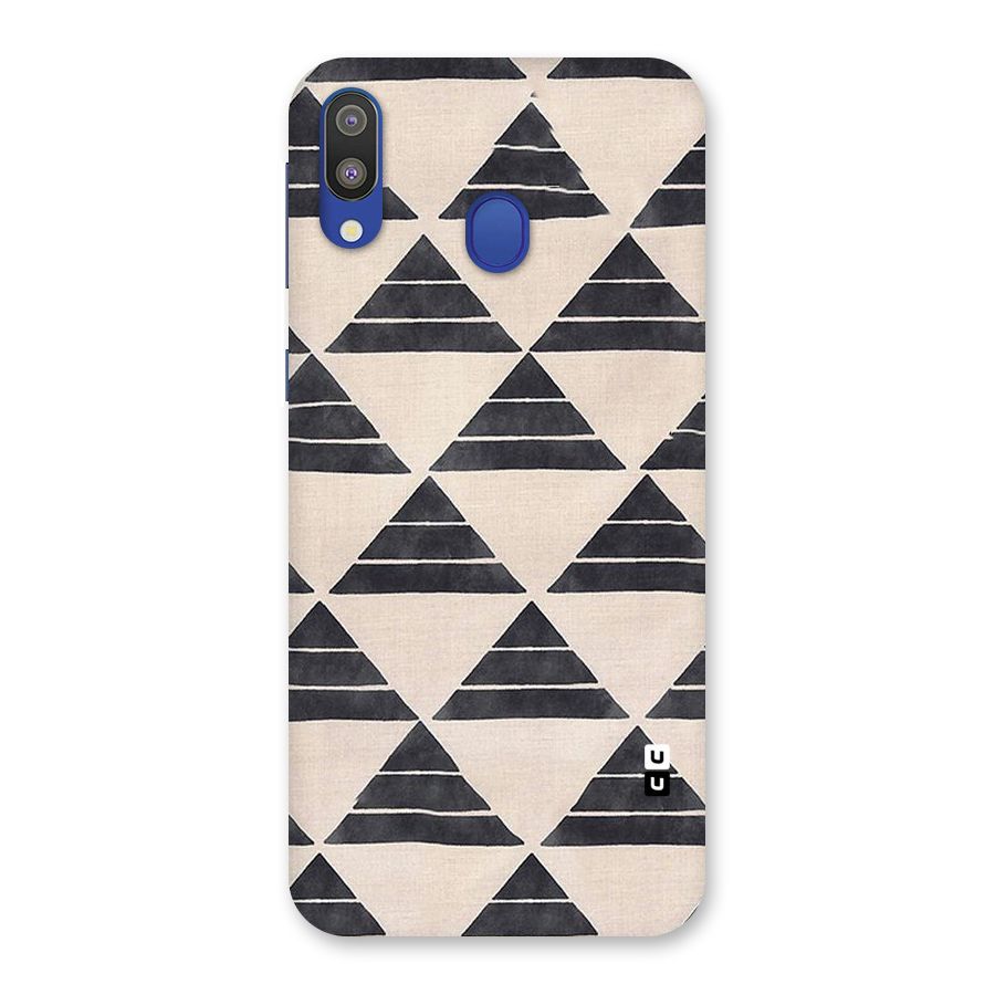 Black Slant Triangles Back Case for Galaxy M20