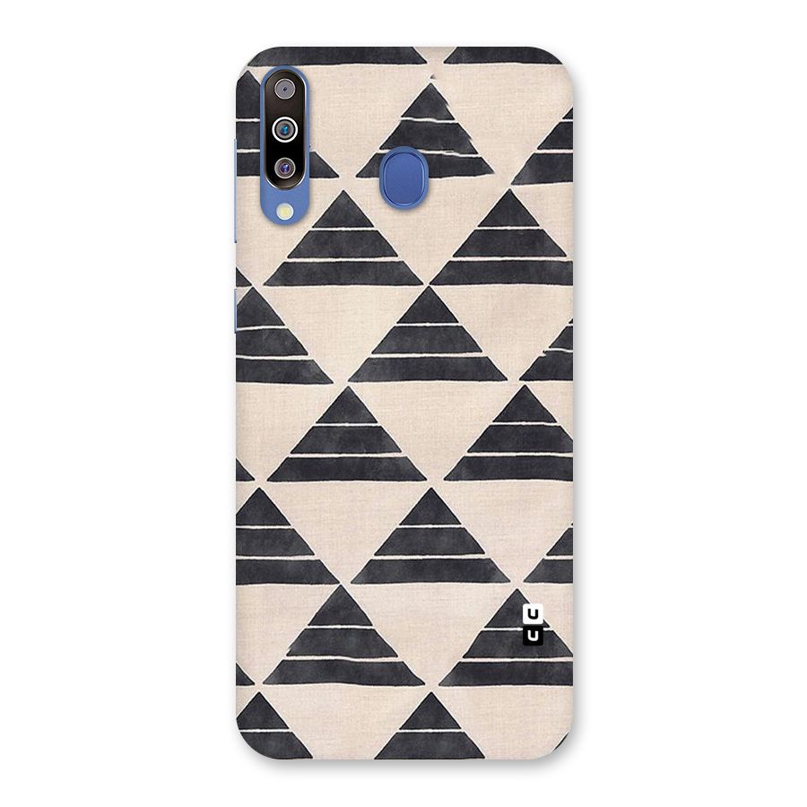 Black Slant Triangles Back Case for Galaxy M30
