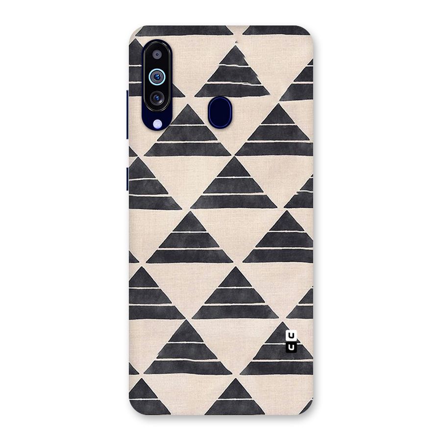 Black Slant Triangles Back Case for Galaxy M40