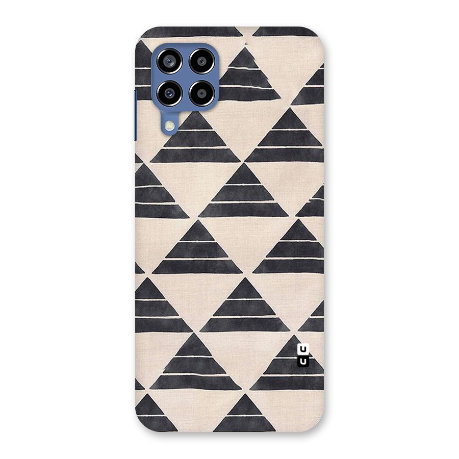 Black Slant Triangles Back Case for Galaxy M53 5G