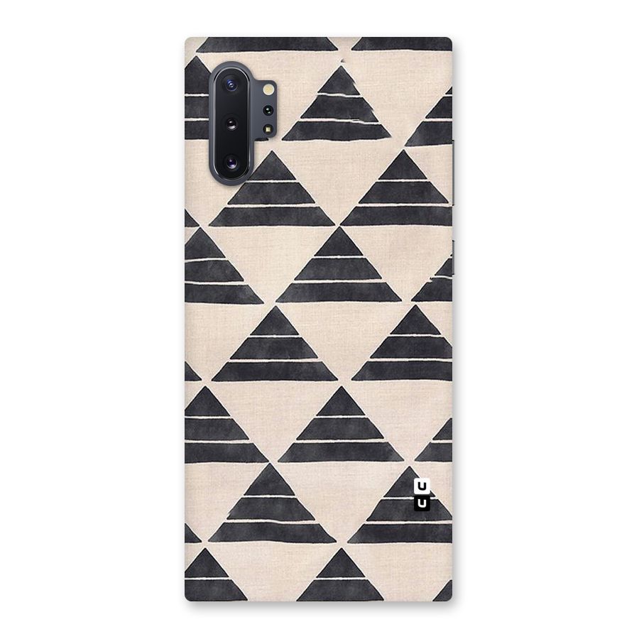Black Slant Triangles Back Case for Galaxy Note 10 Plus