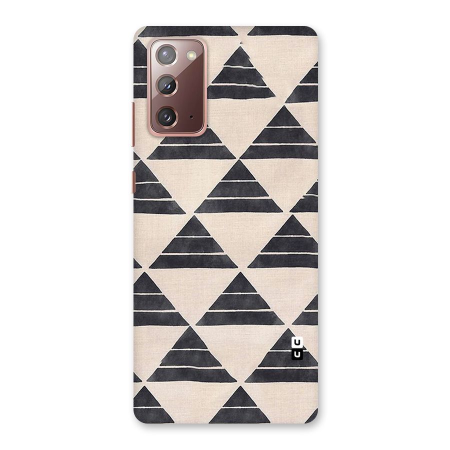 Black Slant Triangles Back Case for Galaxy Note 20
