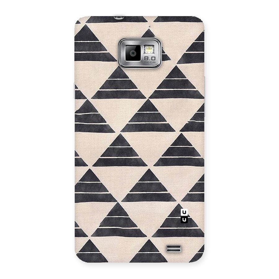 Black Slant Triangles Back Case for Galaxy S2