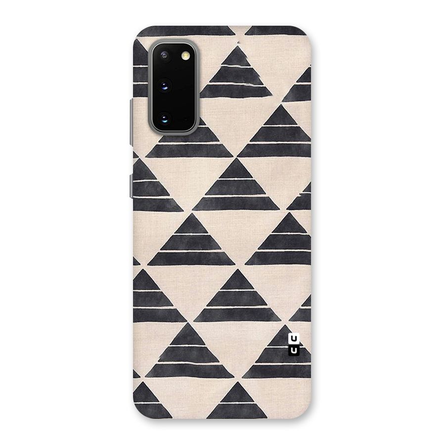 Black Slant Triangles Back Case for Galaxy S20