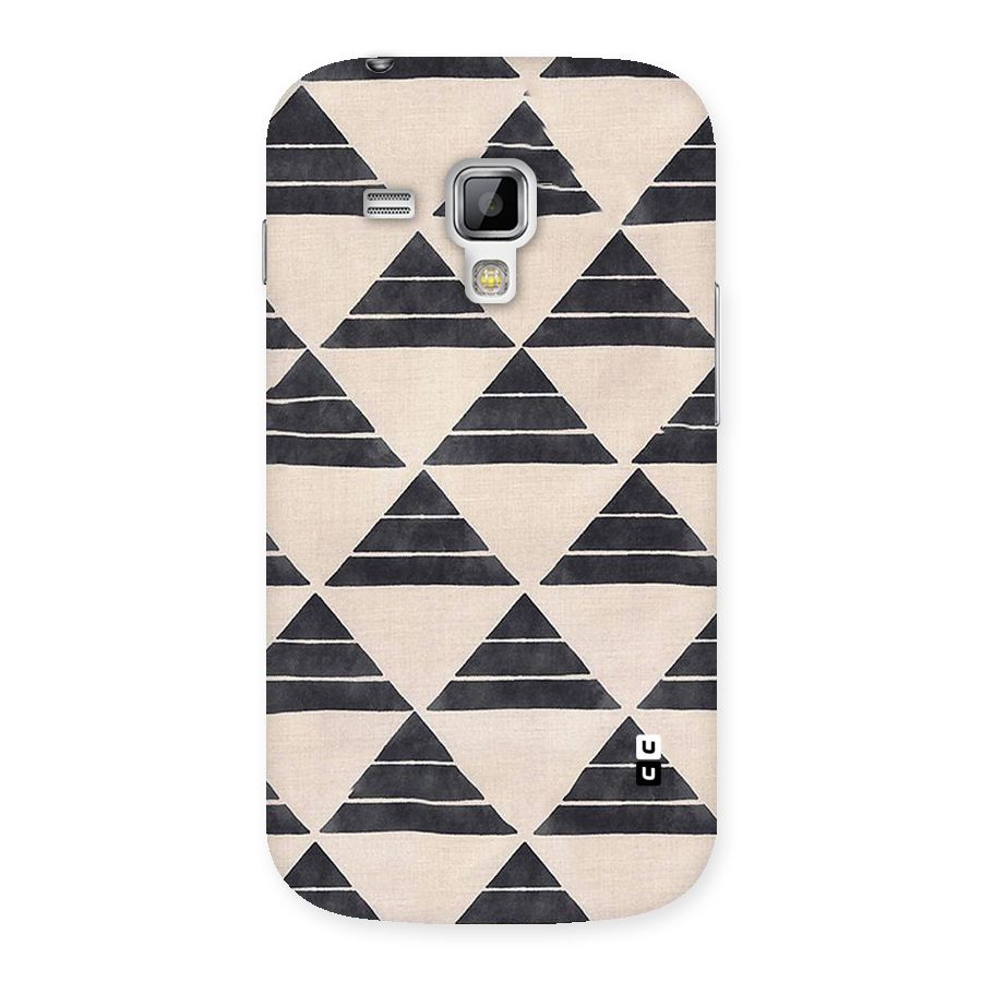 Black Slant Triangles Back Case for Galaxy S Duos