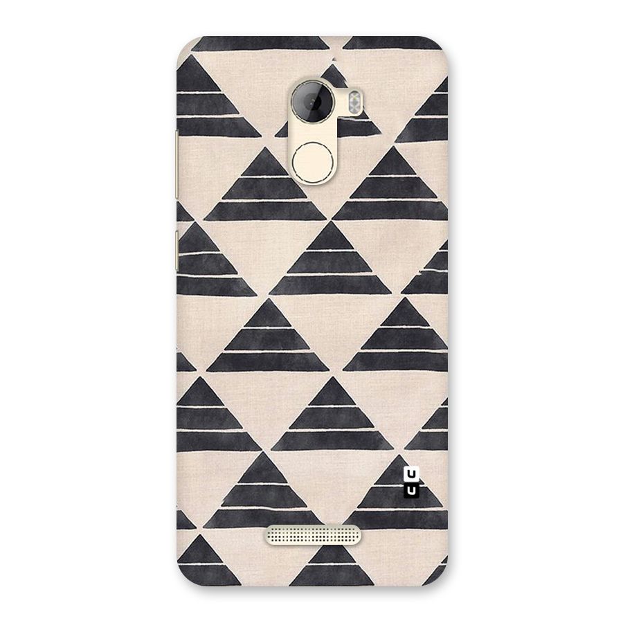 Black Slant Triangles Back Case for Gionee A1 LIte
