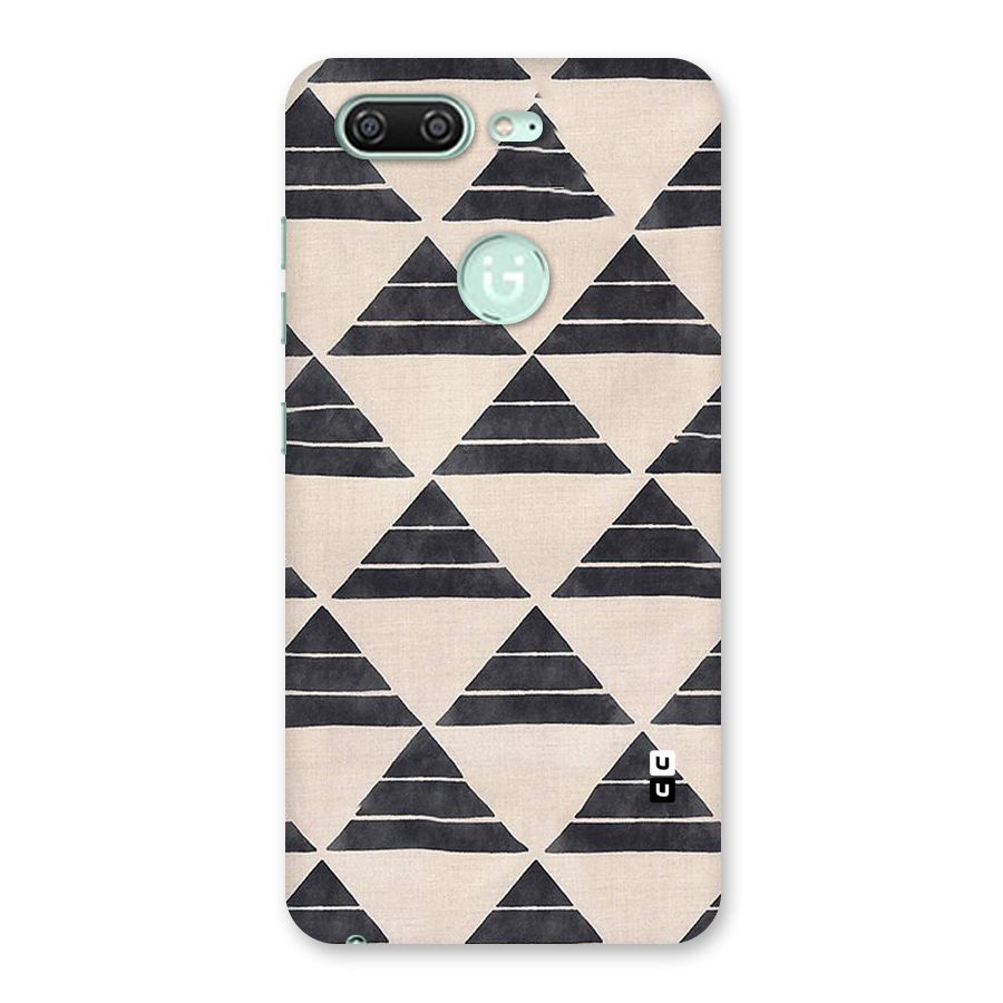 Black Slant Triangles Back Case for Gionee S10