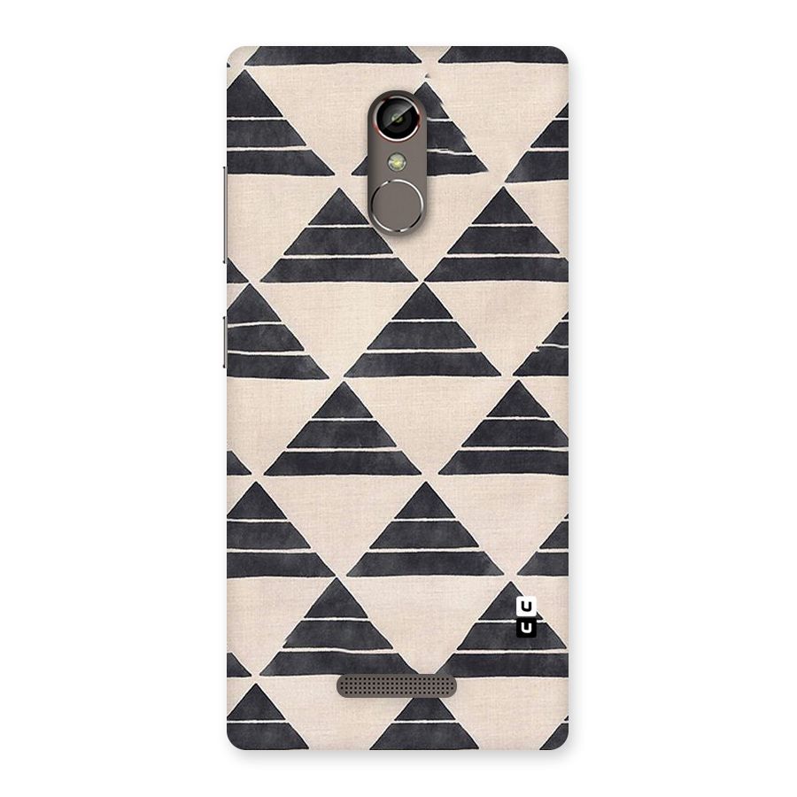 Black Slant Triangles Back Case for Gionee S6s