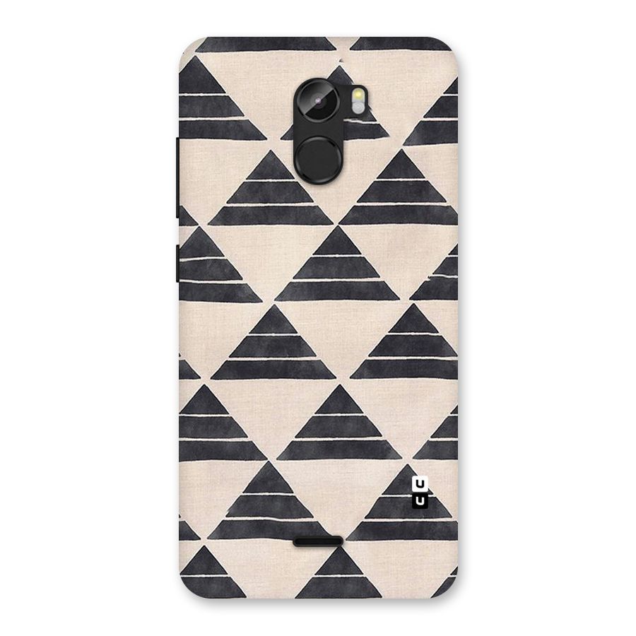 Black Slant Triangles Back Case for Gionee X1