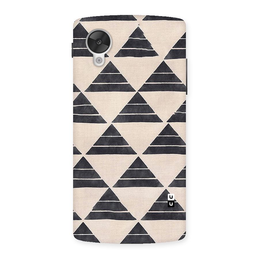 Black Slant Triangles Back Case for Google Nexsus 5