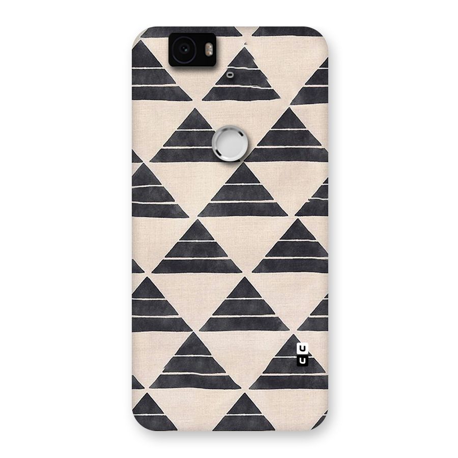Black Slant Triangles Back Case for Google Nexus-6P
