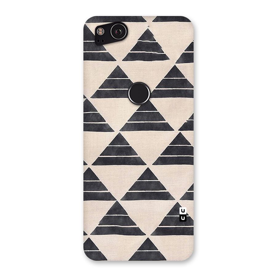 Black Slant Triangles Back Case for Google Pixel 2