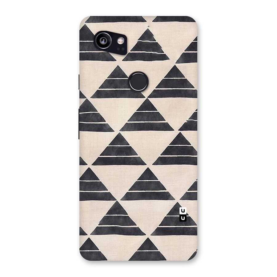 Black Slant Triangles Back Case for Google Pixel 2 XL