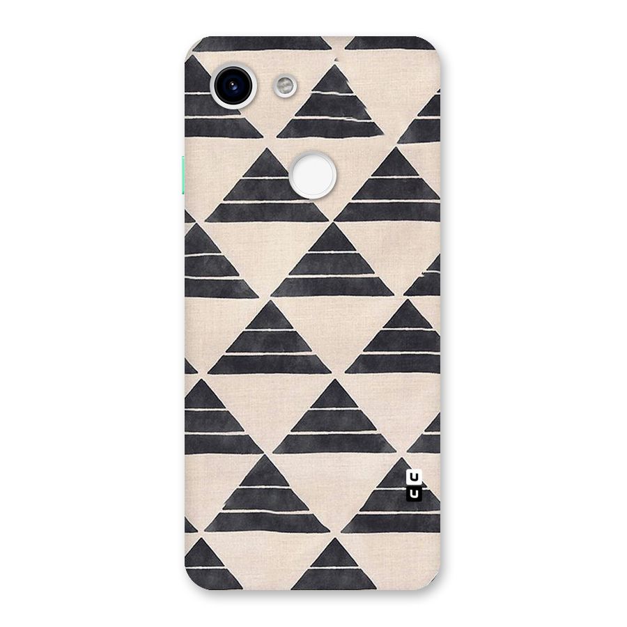 Black Slant Triangles Back Case for Google Pixel 3
