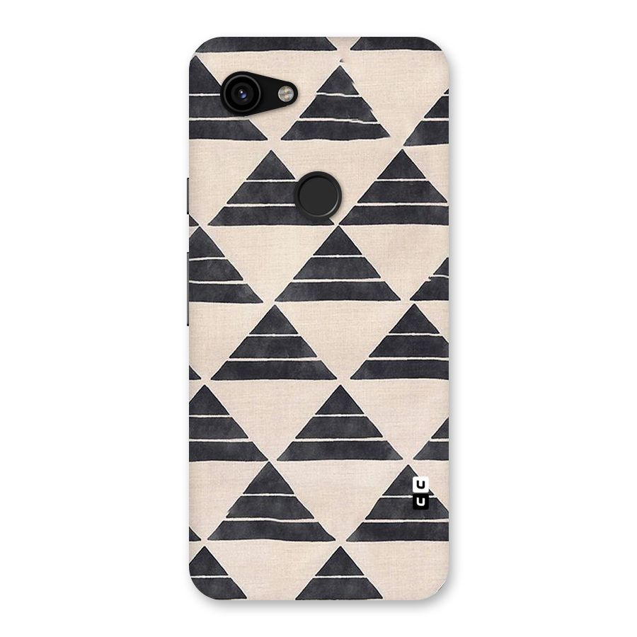 Black Slant Triangles Back Case for Google Pixel 3a