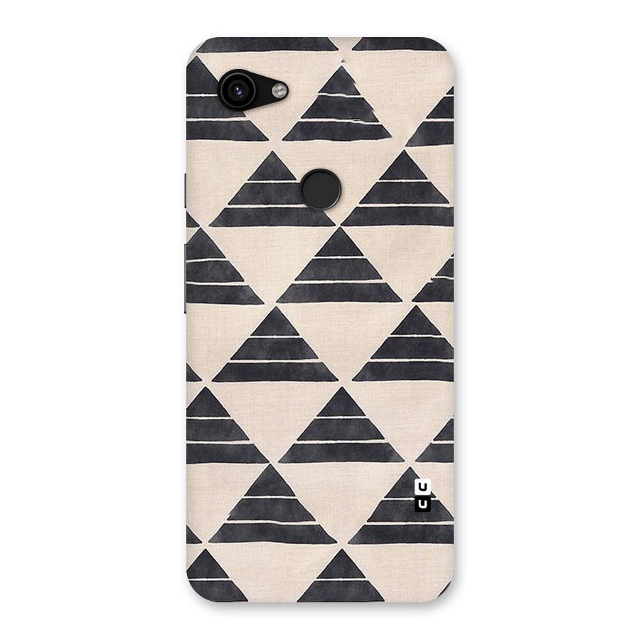 Black Slant Triangles Back Case for Google Pixel 3a XL