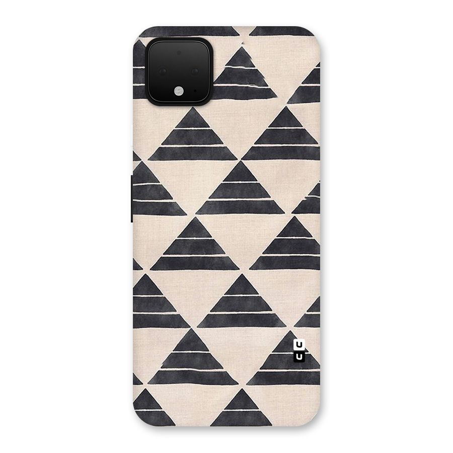 Black Slant Triangles Back Case for Google Pixel 4 XL