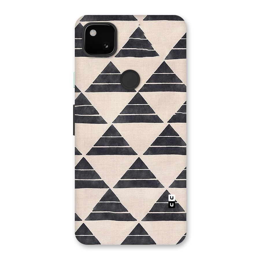 Black Slant Triangles Back Case for Google Pixel 4a