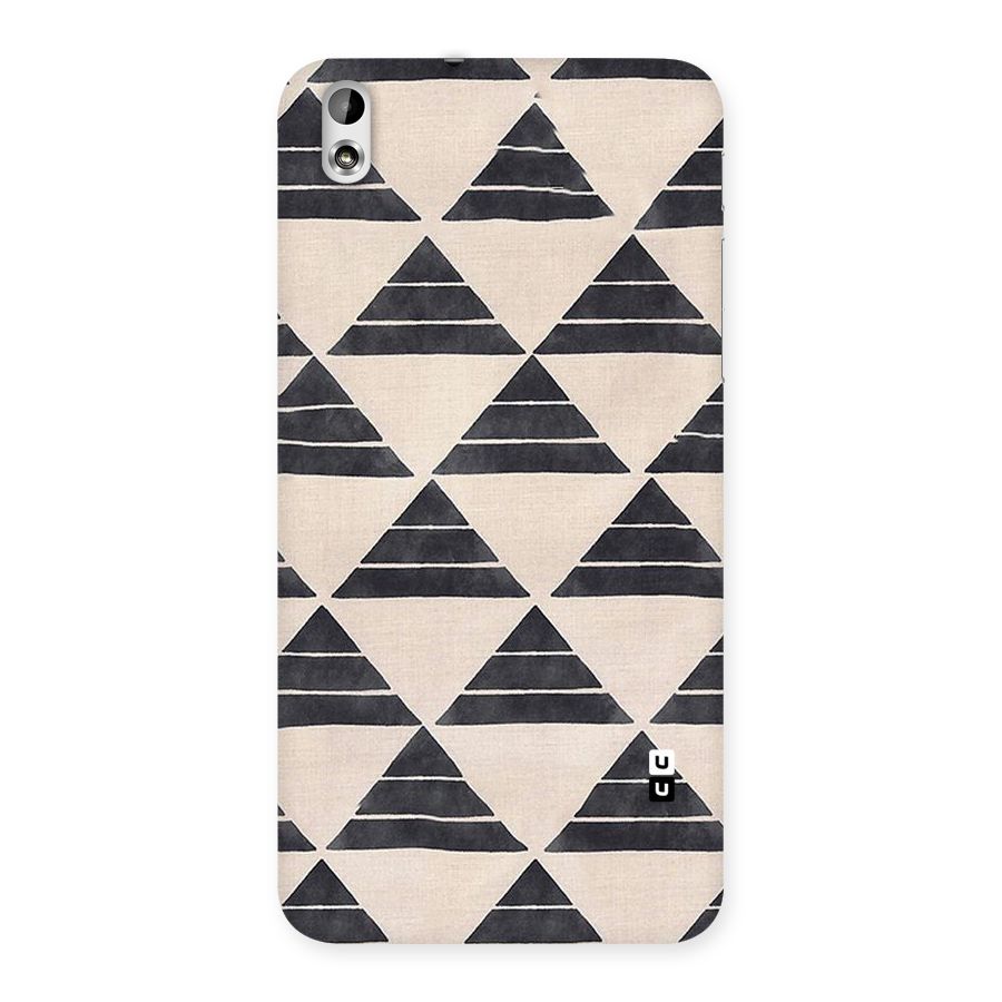 Black Slant Triangles Back Case for HTC Desire 816g