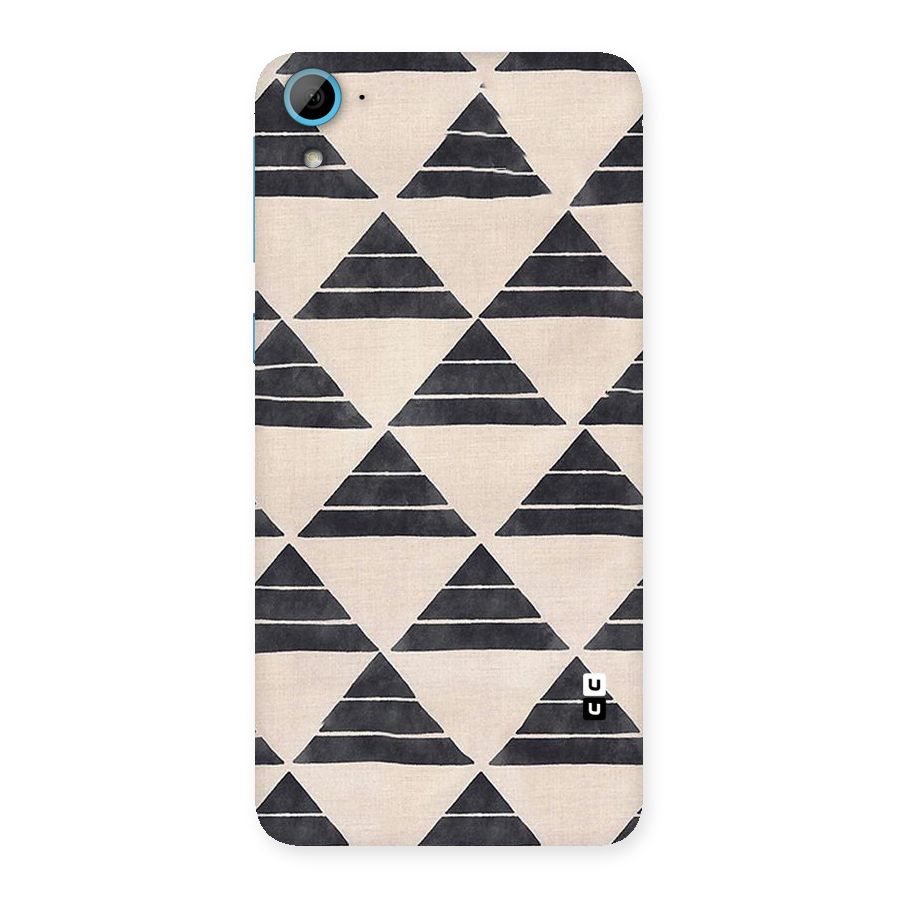 Black Slant Triangles Back Case for HTC Desire 826