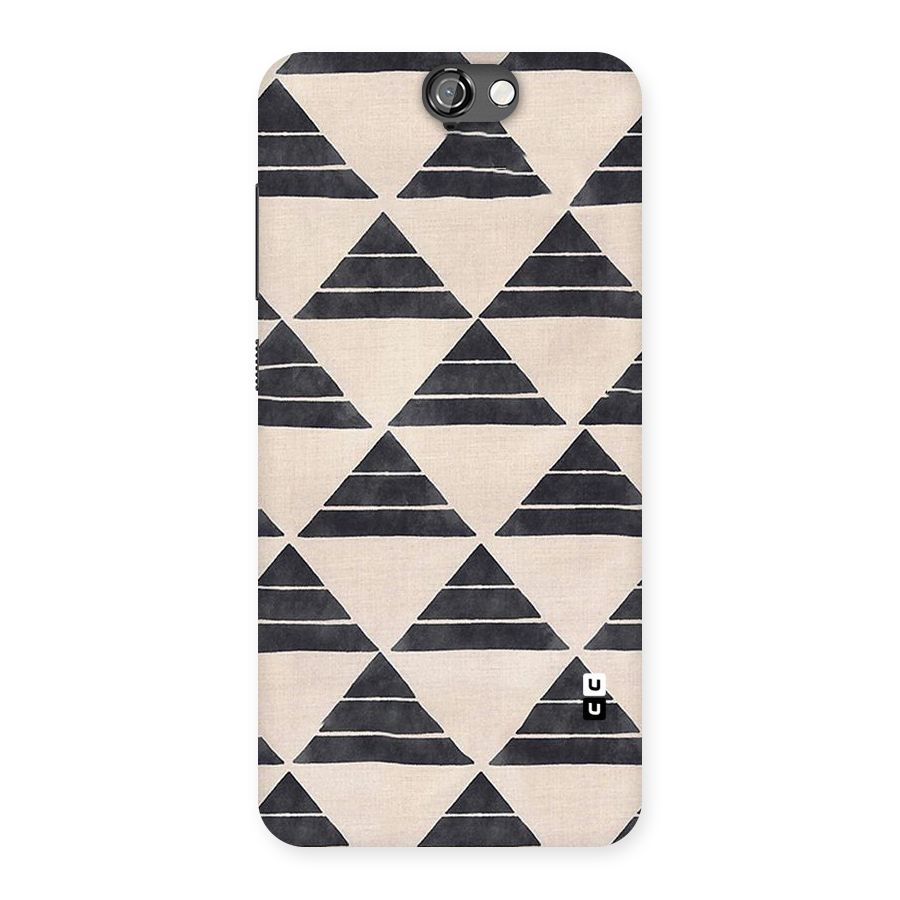 Black Slant Triangles Back Case for HTC One A9
