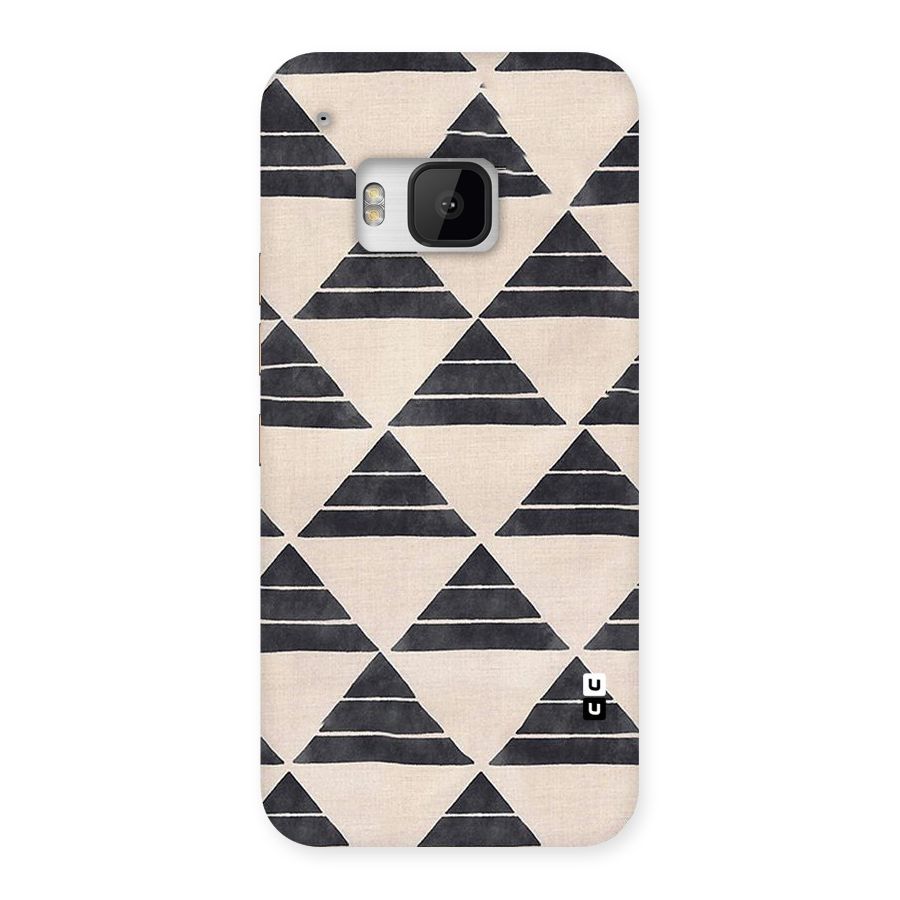 Black Slant Triangles Back Case for HTC One M9