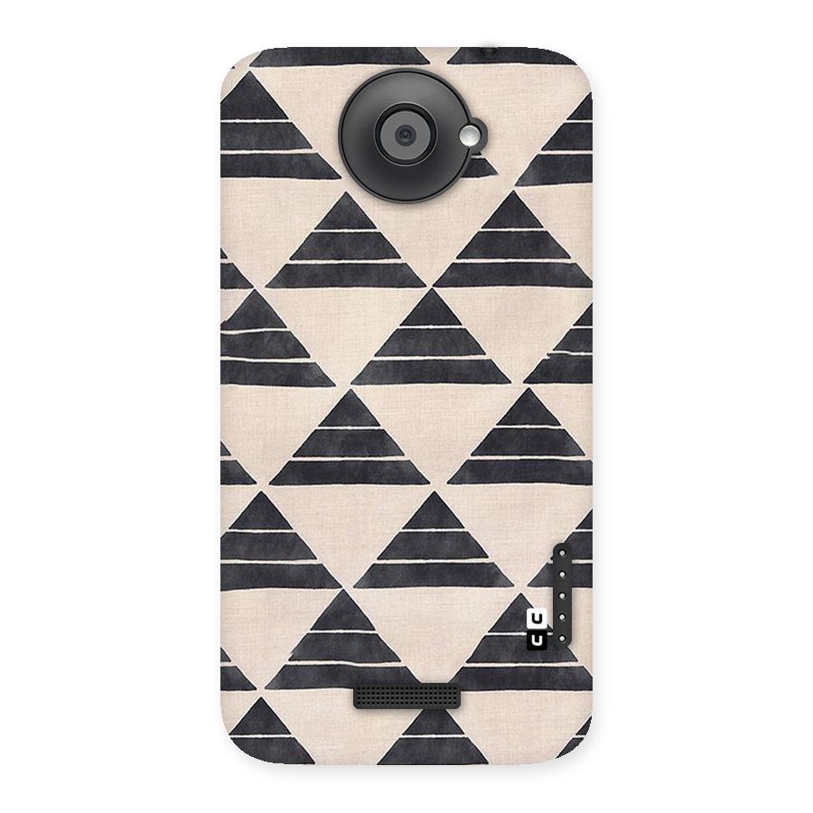 Black Slant Triangles Back Case for HTC One X