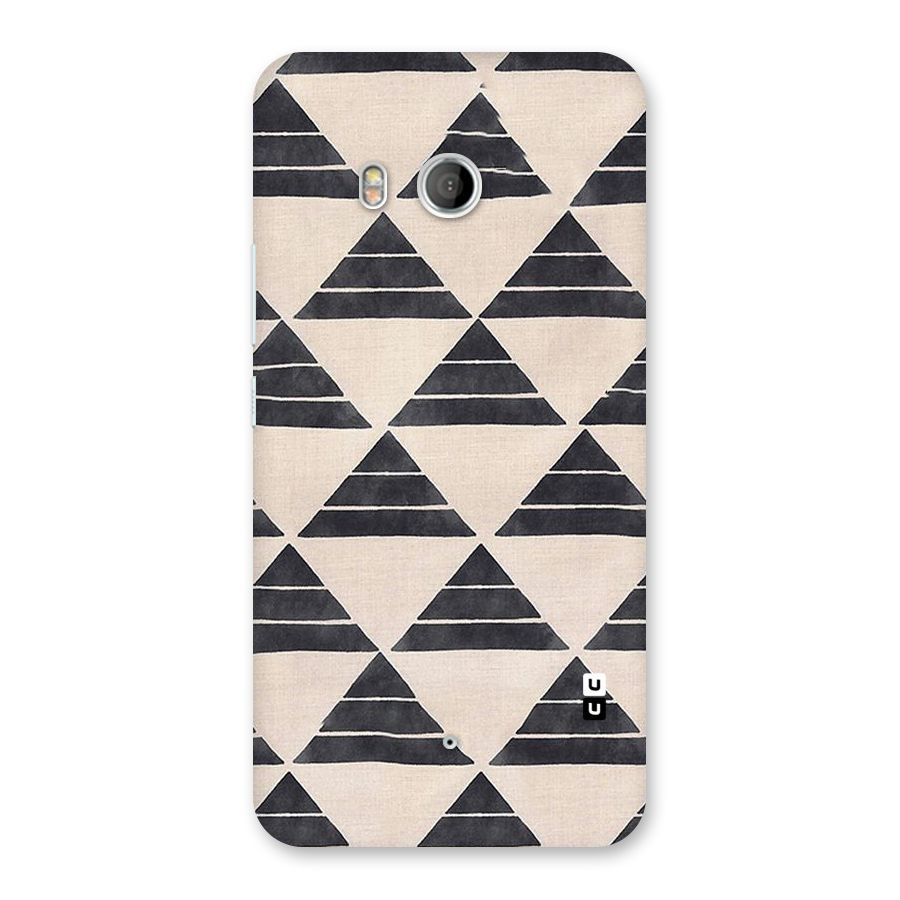 Black Slant Triangles Back Case for HTC U11