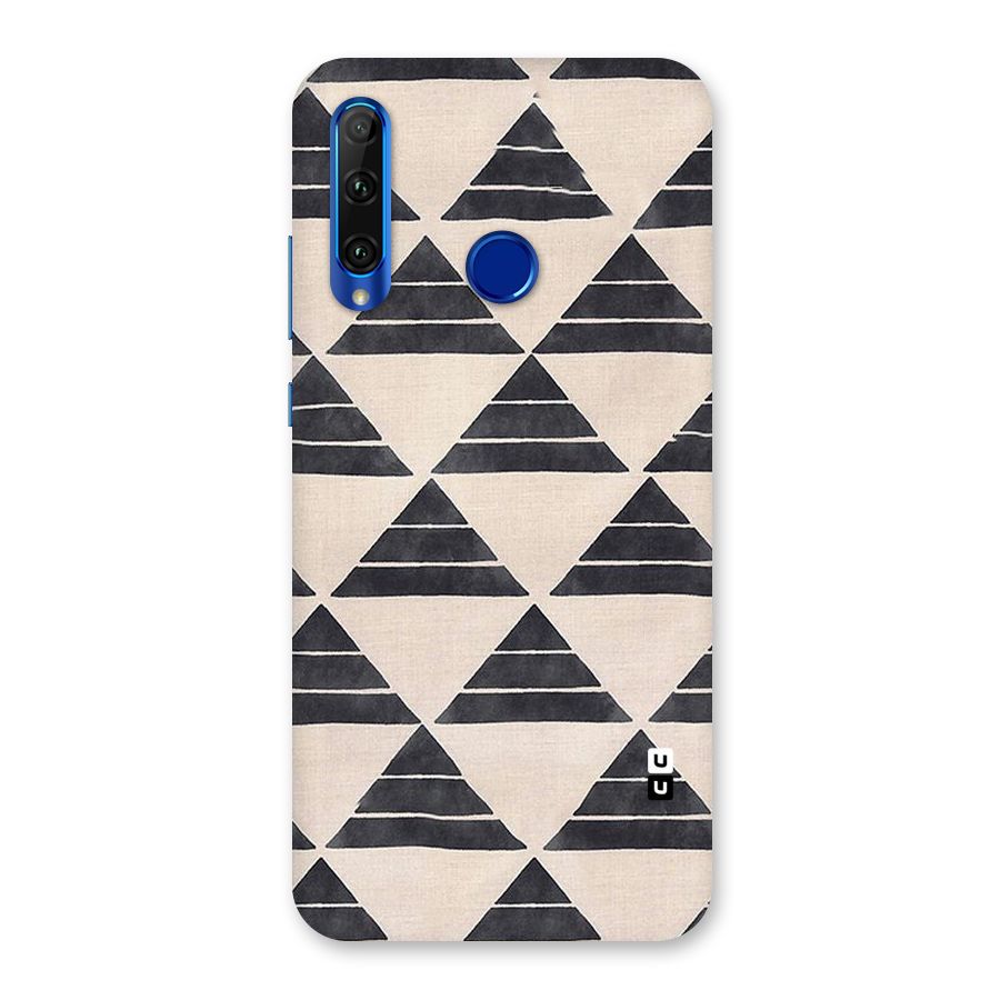 Black Slant Triangles Back Case for Honor 20i