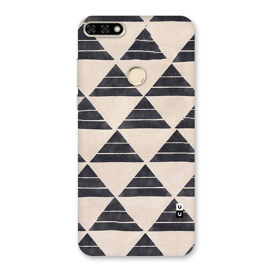 Black Slant Triangles Back Case for Honor 7A