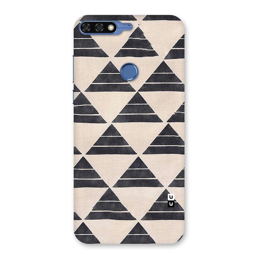 Black Slant Triangles Back Case for Honor 7C