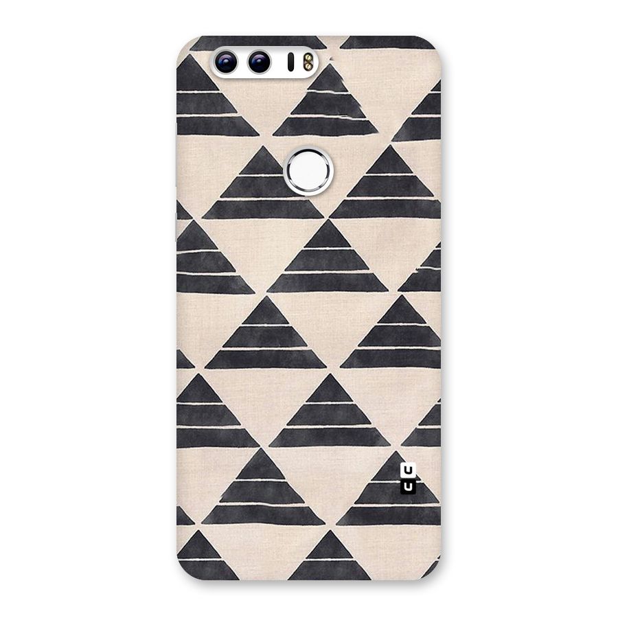 Black Slant Triangles Back Case for Honor 8
