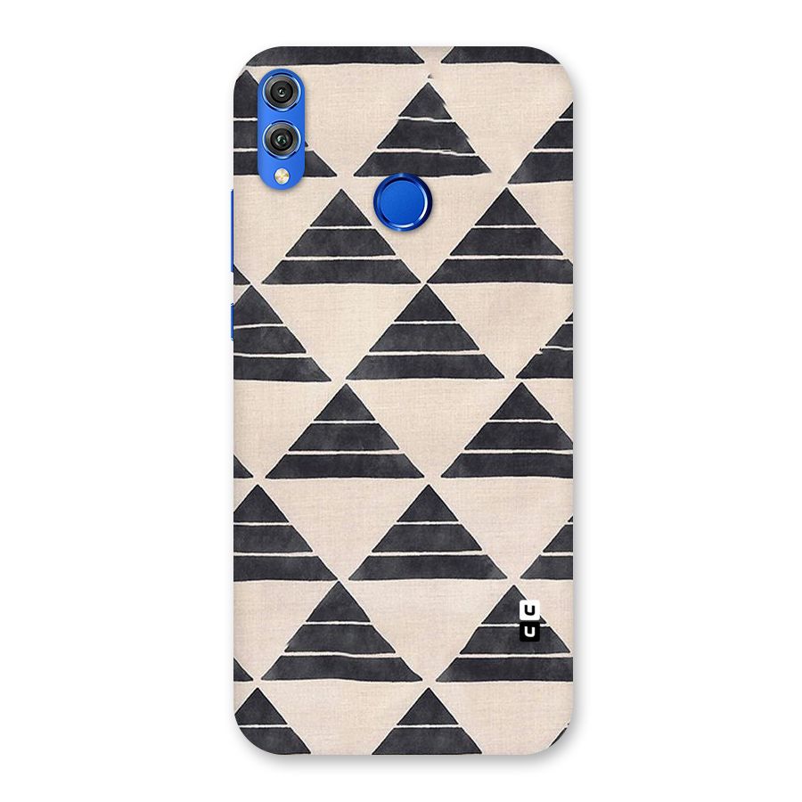 Black Slant Triangles Back Case for Honor 8X