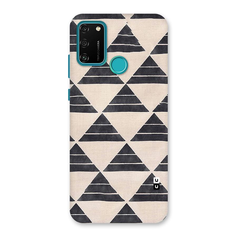 Black Slant Triangles Back Case for Honor 9A