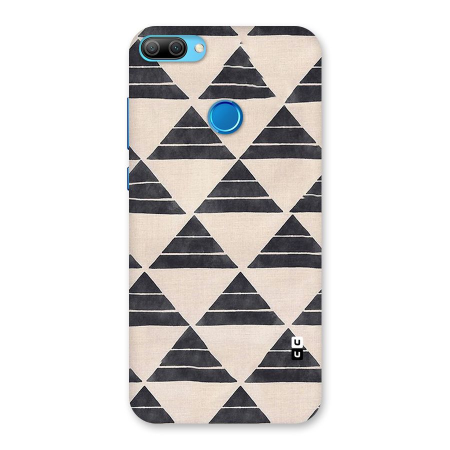 Black Slant Triangles Back Case for Honor 9N