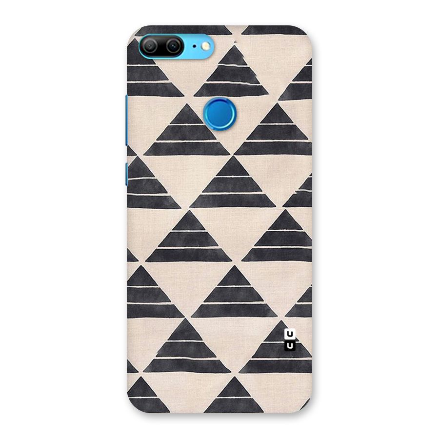 Black Slant Triangles Back Case for Honor 9 Lite