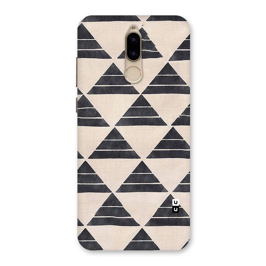 Black Slant Triangles Back Case for Honor 9i