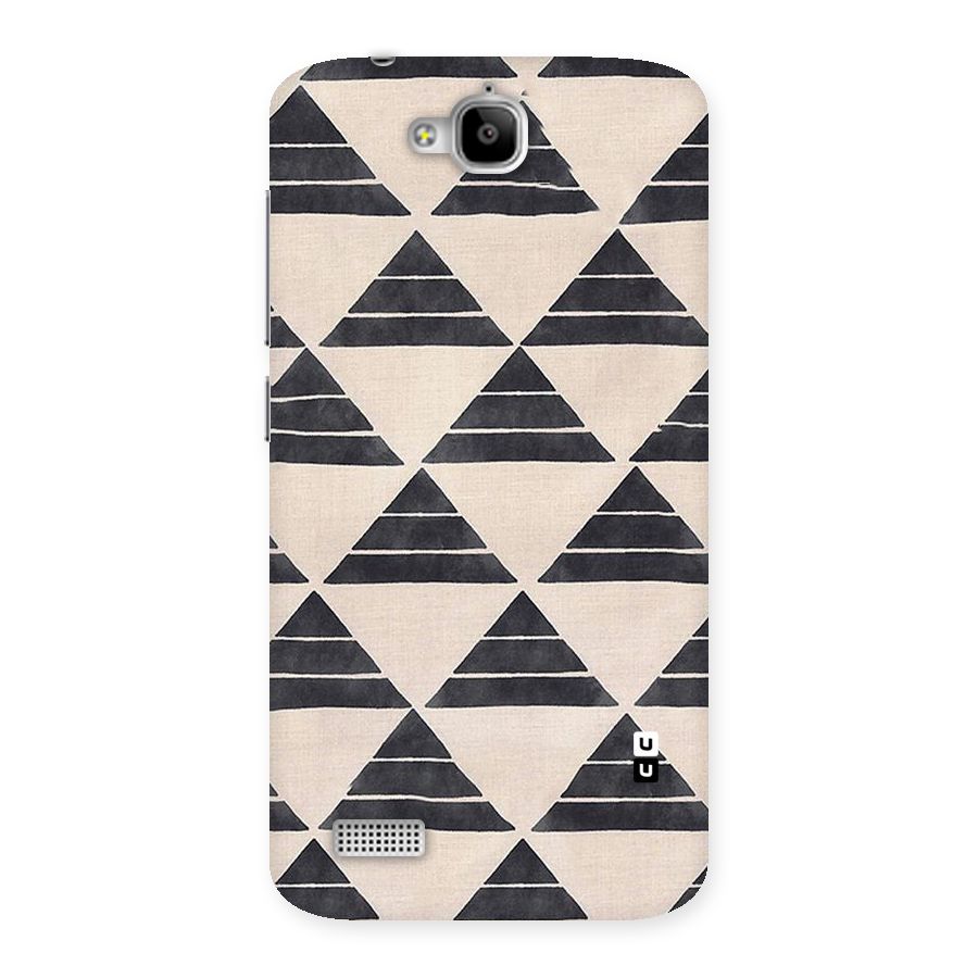 Black Slant Triangles Back Case for Honor Holly