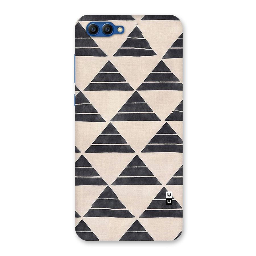 Black Slant Triangles Back Case for Honor View 10