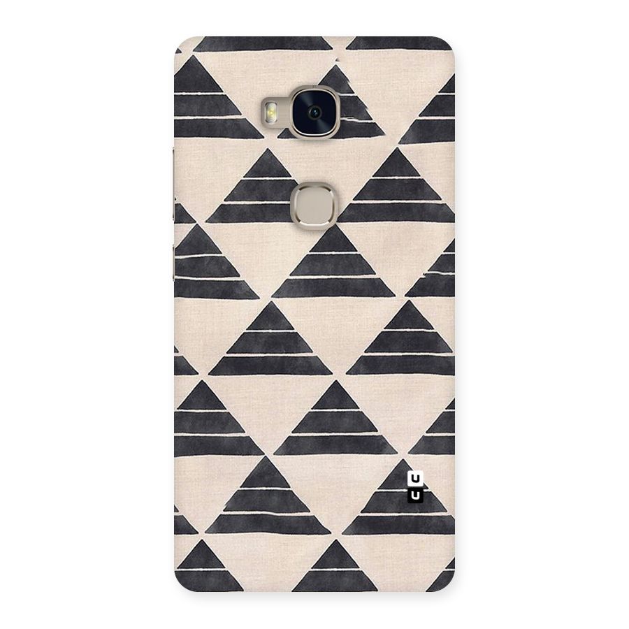 Black Slant Triangles Back Case for Huawei Honor 5X