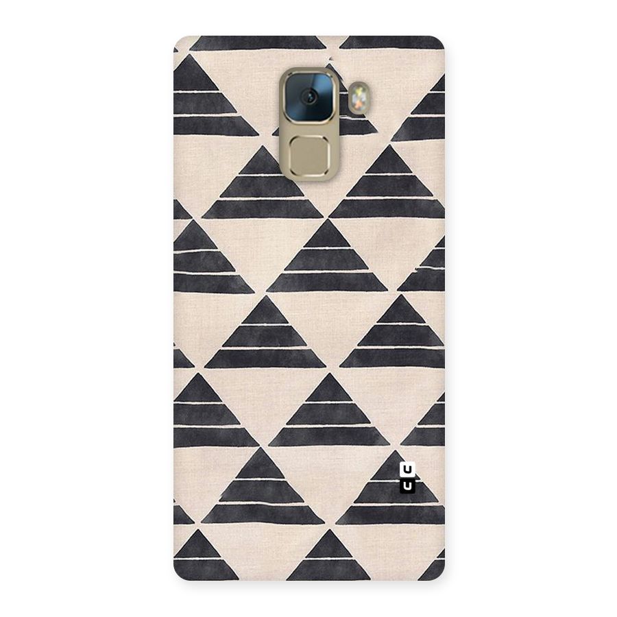 Black Slant Triangles Back Case for Huawei Honor 7