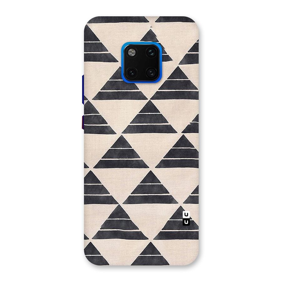 Black Slant Triangles Back Case for Huawei Mate 20 Pro