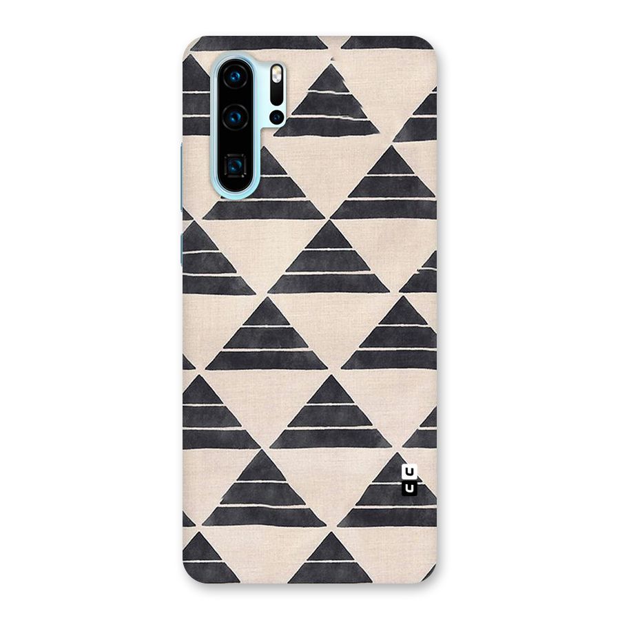 Black Slant Triangles Back Case for Huawei P30 Pro