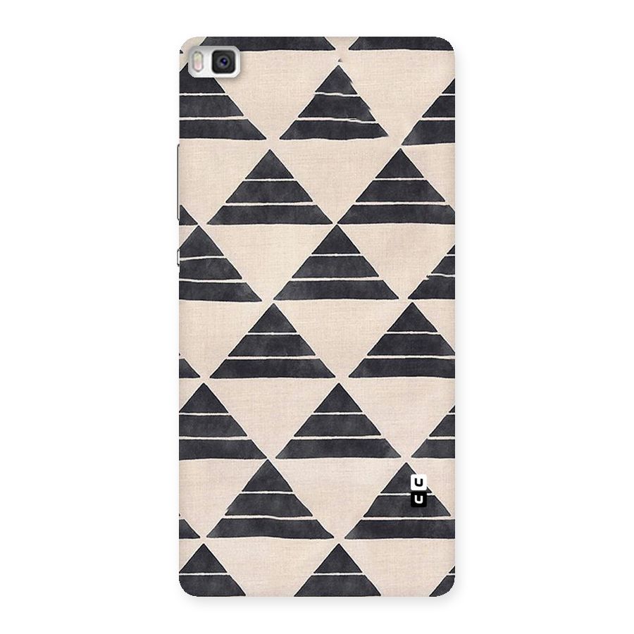 Black Slant Triangles Back Case for Huawei P8