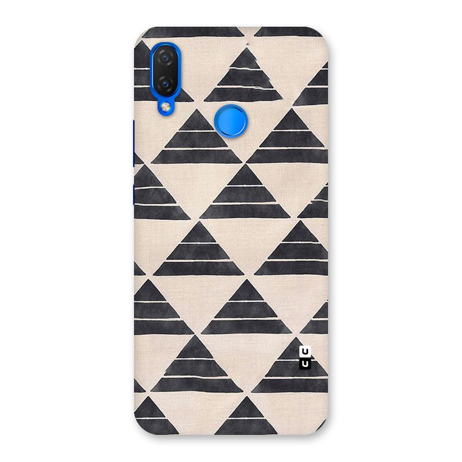 Black Slant Triangles Back Case for Huawei P Smart+