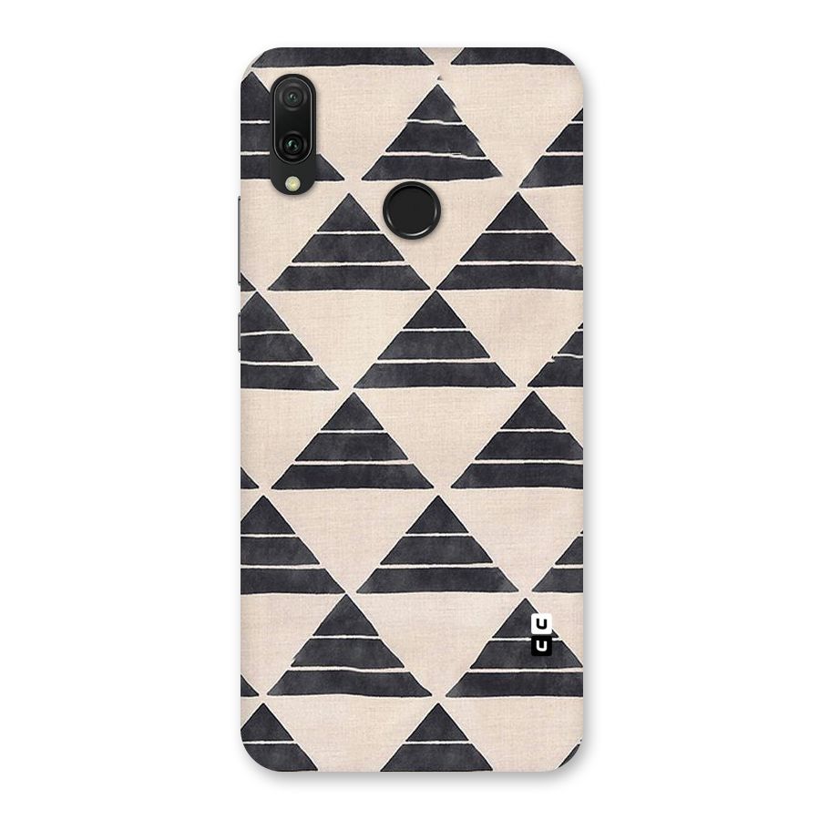 Black Slant Triangles Back Case for Huawei Y9 (2019)