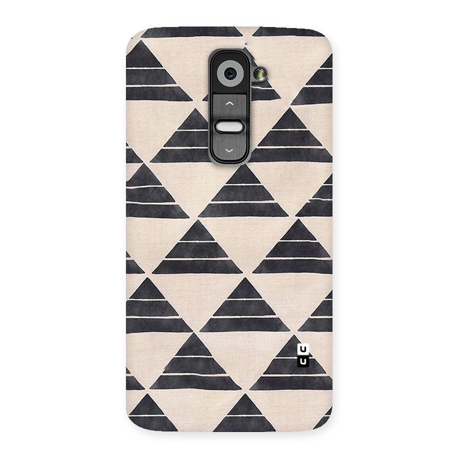 Black Slant Triangles Back Case for LG G2