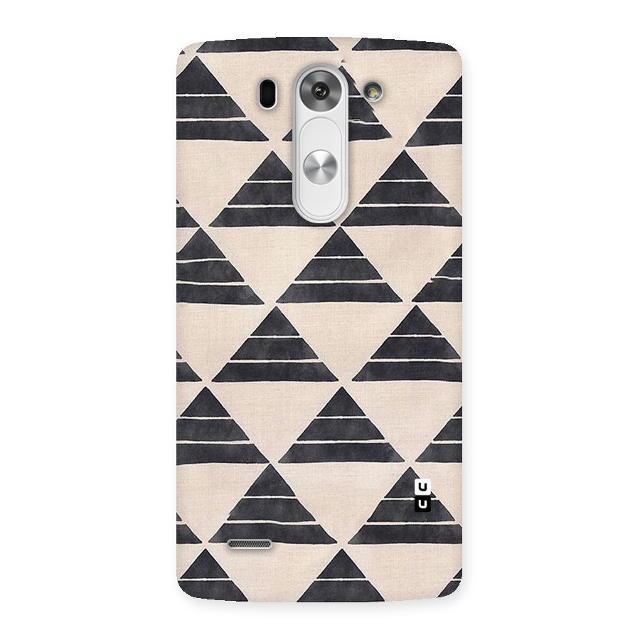 Black Slant Triangles Back Case for LG G3 Beat